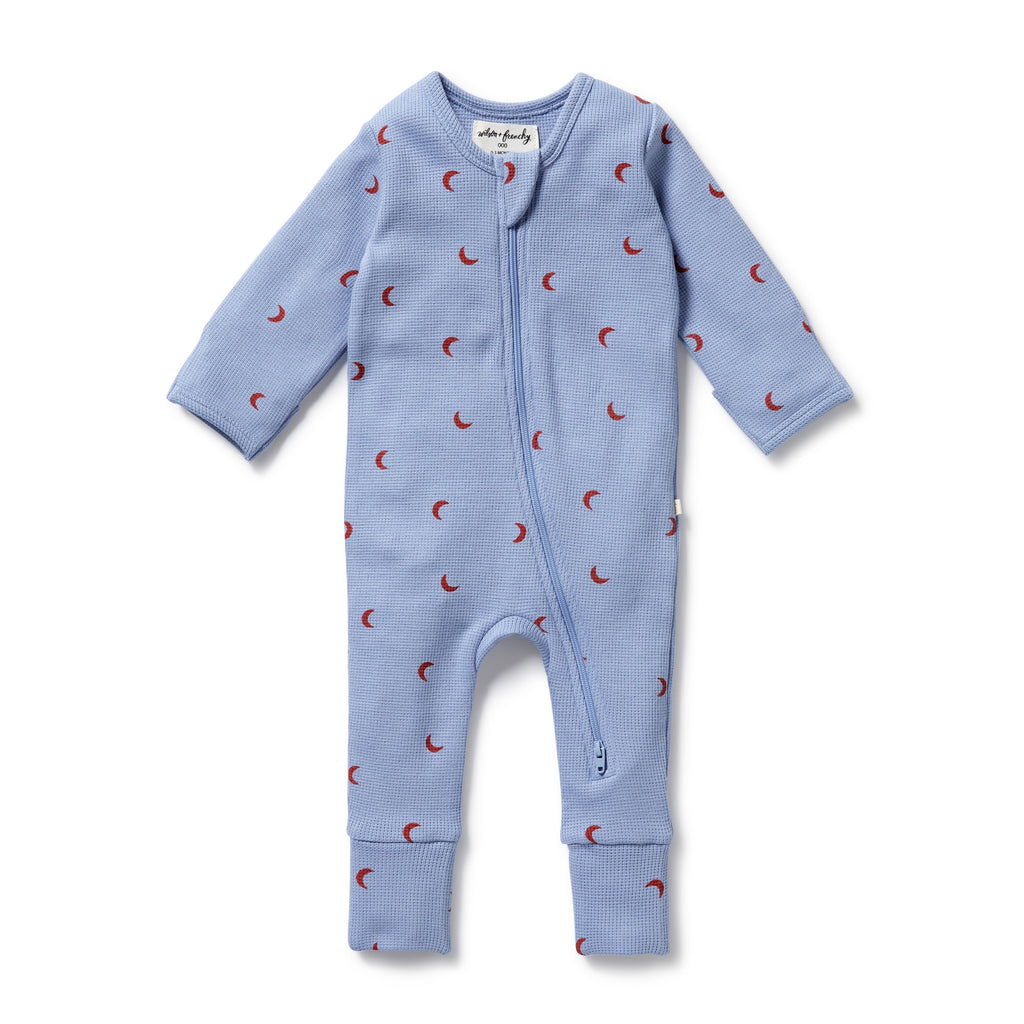Wilson & Frenchy - Hey Moon Organic Waffle Zipsuit
