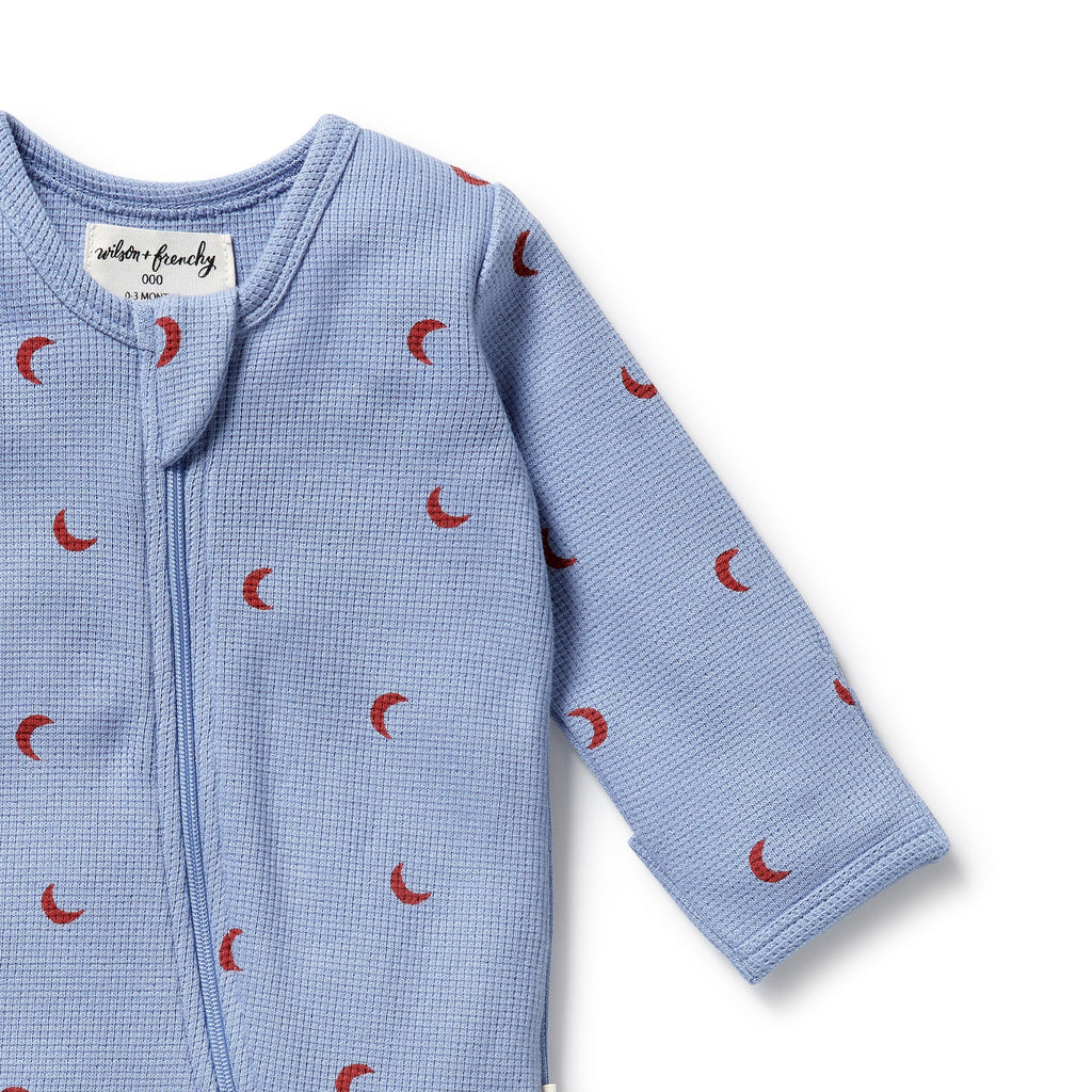 Wilson & Frenchy - Hey Moon Organic Waffle Zipsuit