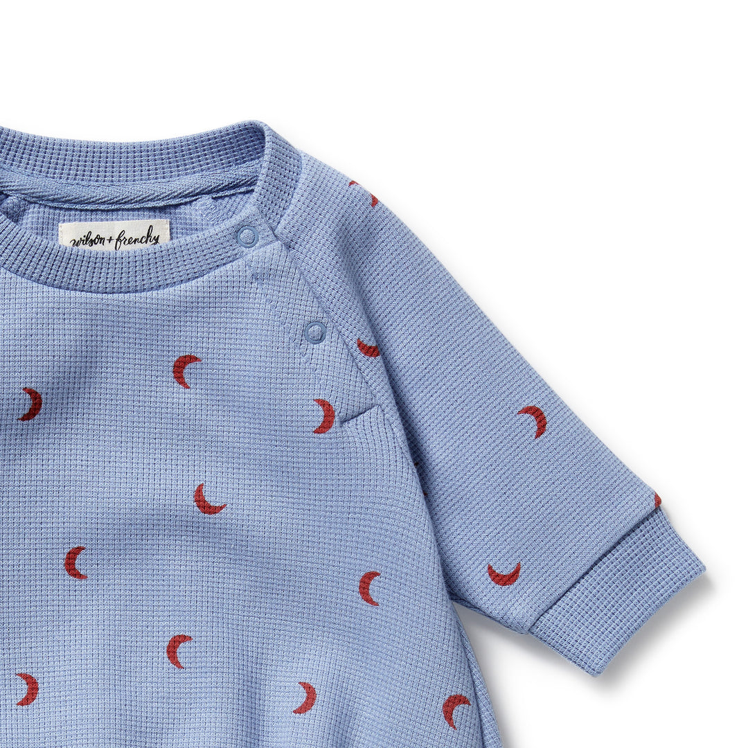 Wilson & Frenchy - Hey Moon Organic Waffle Bodysuit