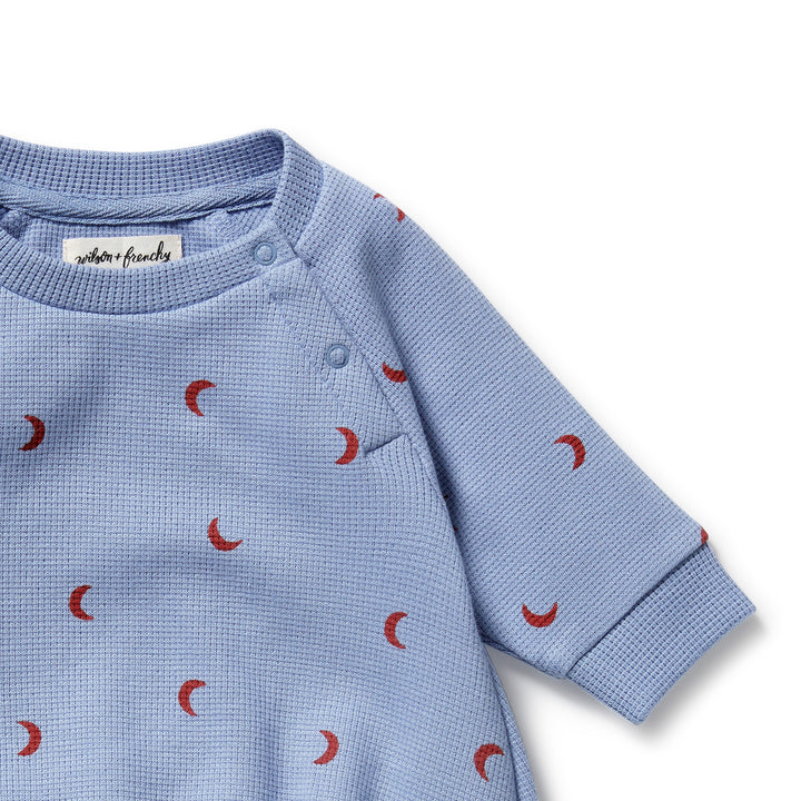 Wilson & Frenchy - Hey Moon Organic Waffle Bodysuit
