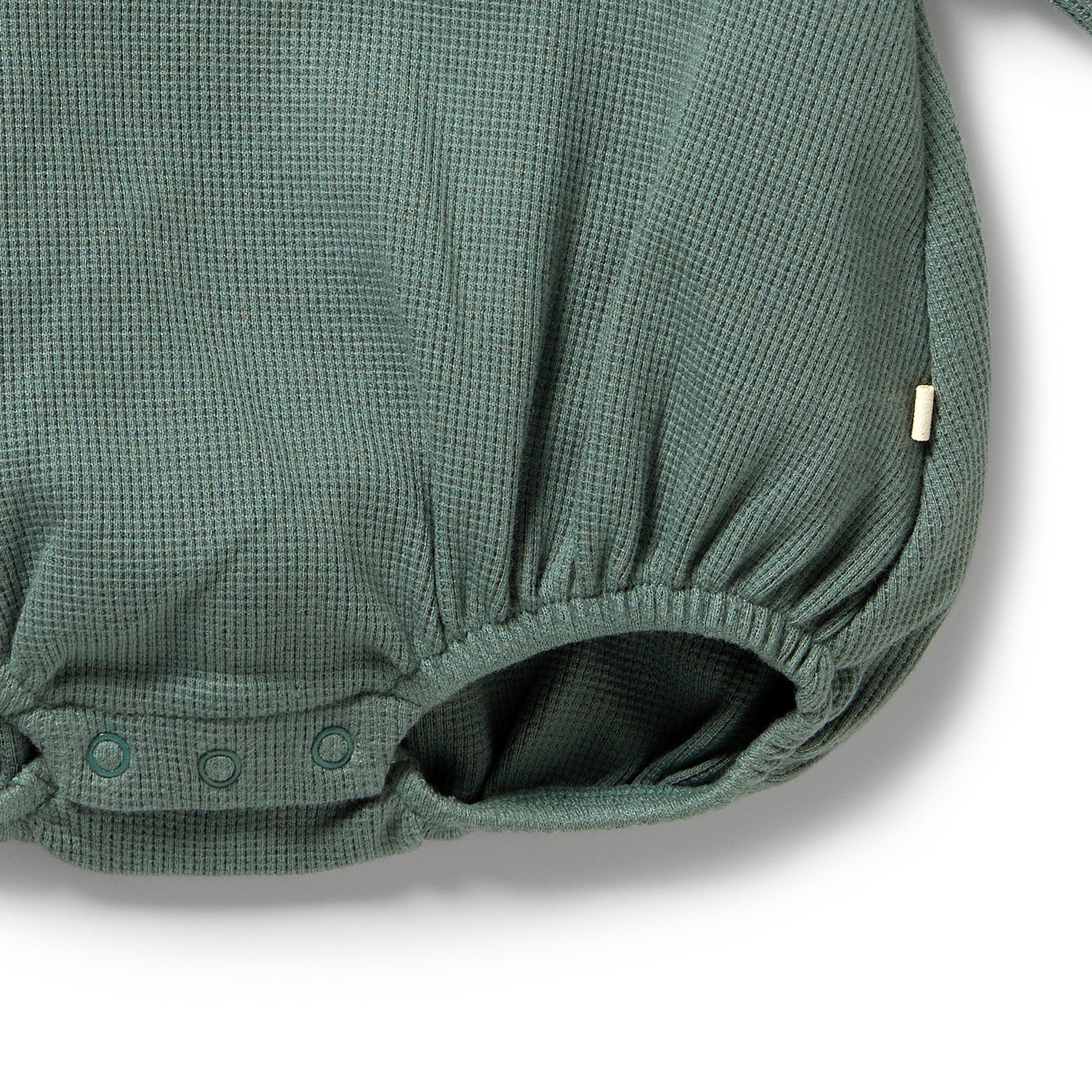 Wilson & Frenchy - Pine Green Organic Waffle Bodysuit
