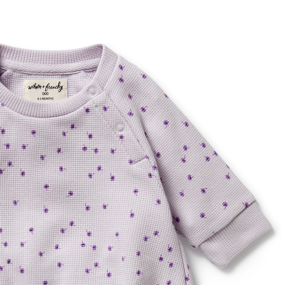 Lulu Daisy Organic Waffle Bodysuit
