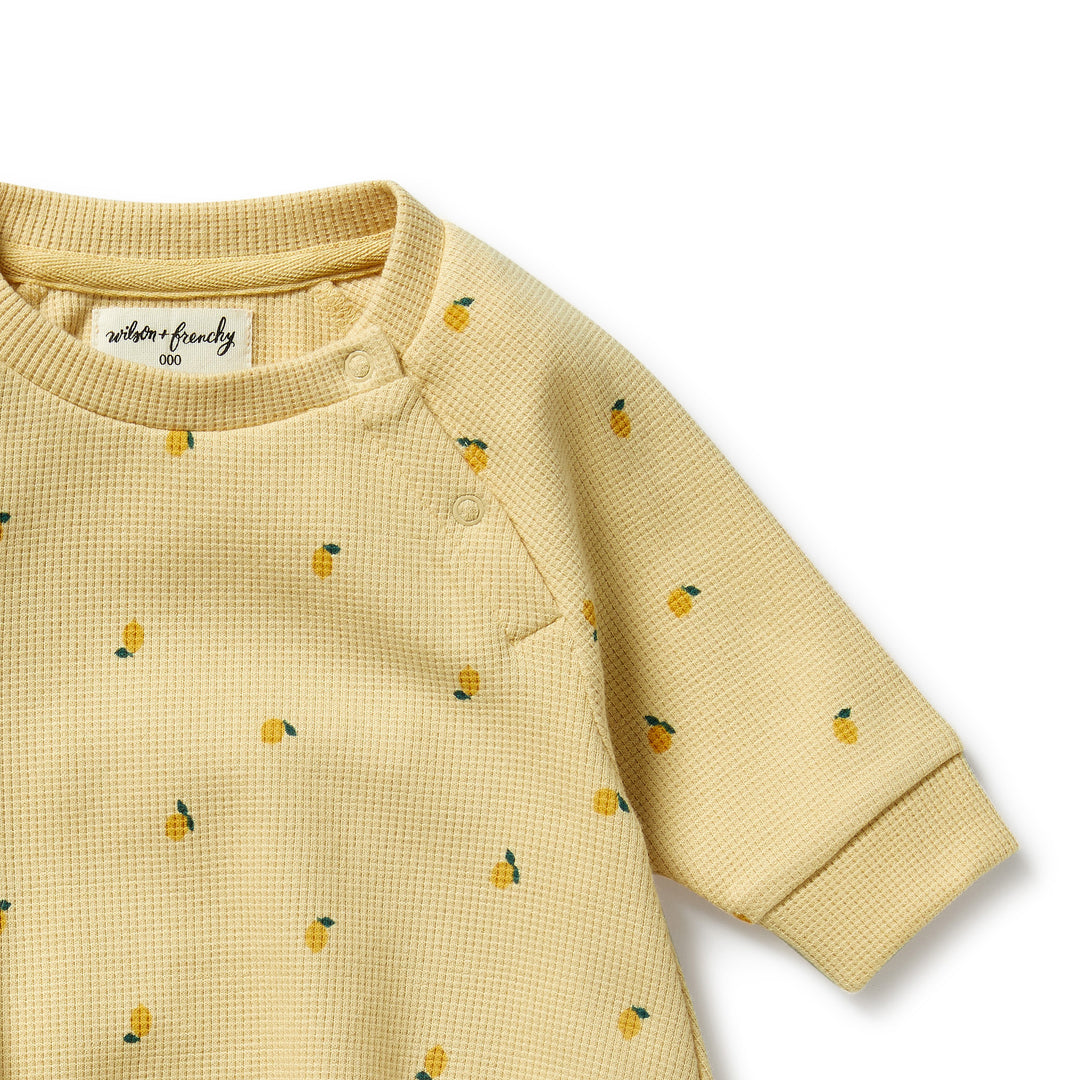 Wilson & Frenchy - Little Lemon Organic Waffle Bodysuit