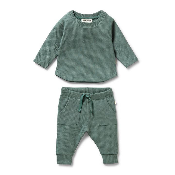 Wilson & Frenchy - Pine Green Organic Waffle Set