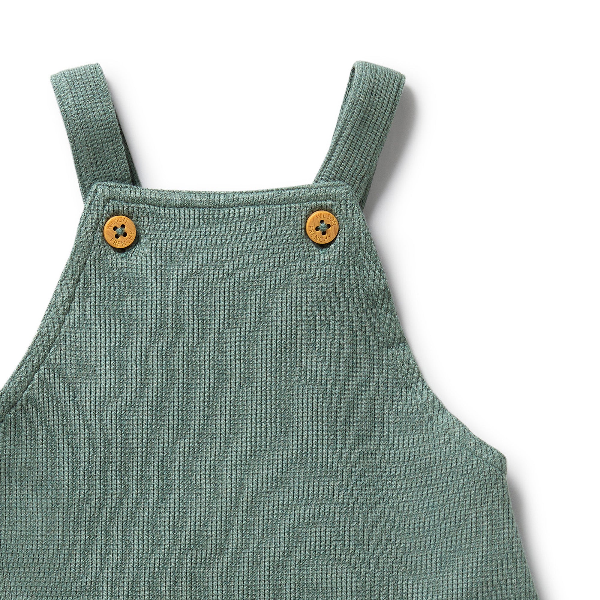 Pine Green Organic Waffle Overall