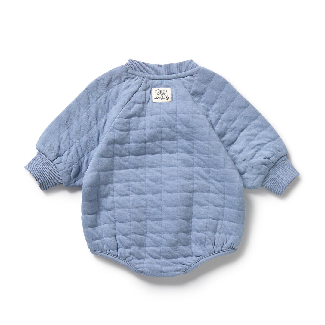 Wilson & Frenchy - Sky Blue Organic Quilted Bodysuit
