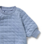 Wilson & Frenchy - Sky Blue Organic Quilted Bodysuit