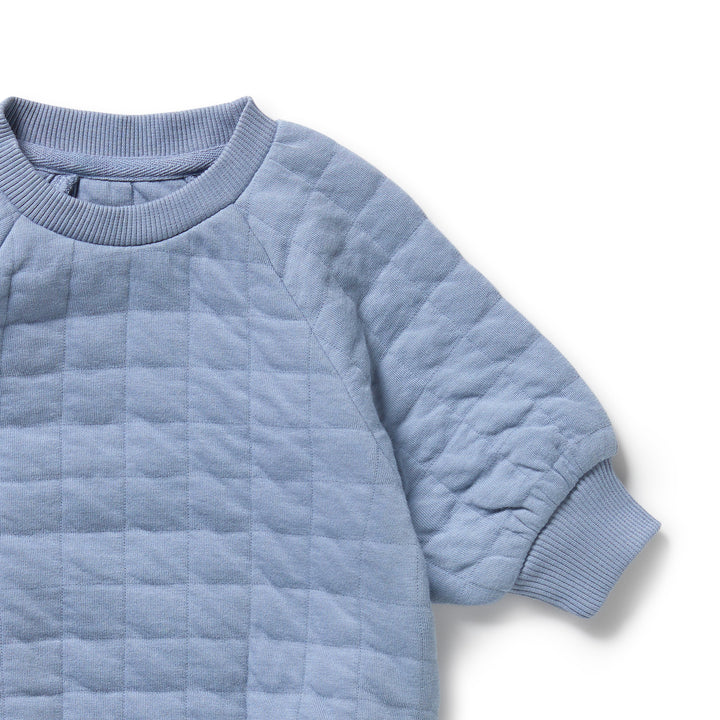 Wilson & Frenchy - Sky Blue Organic Quilted Bodysuit