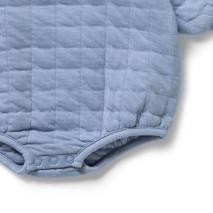 Wilson & Frenchy - Sky Blue Organic Quilted Bodysuit