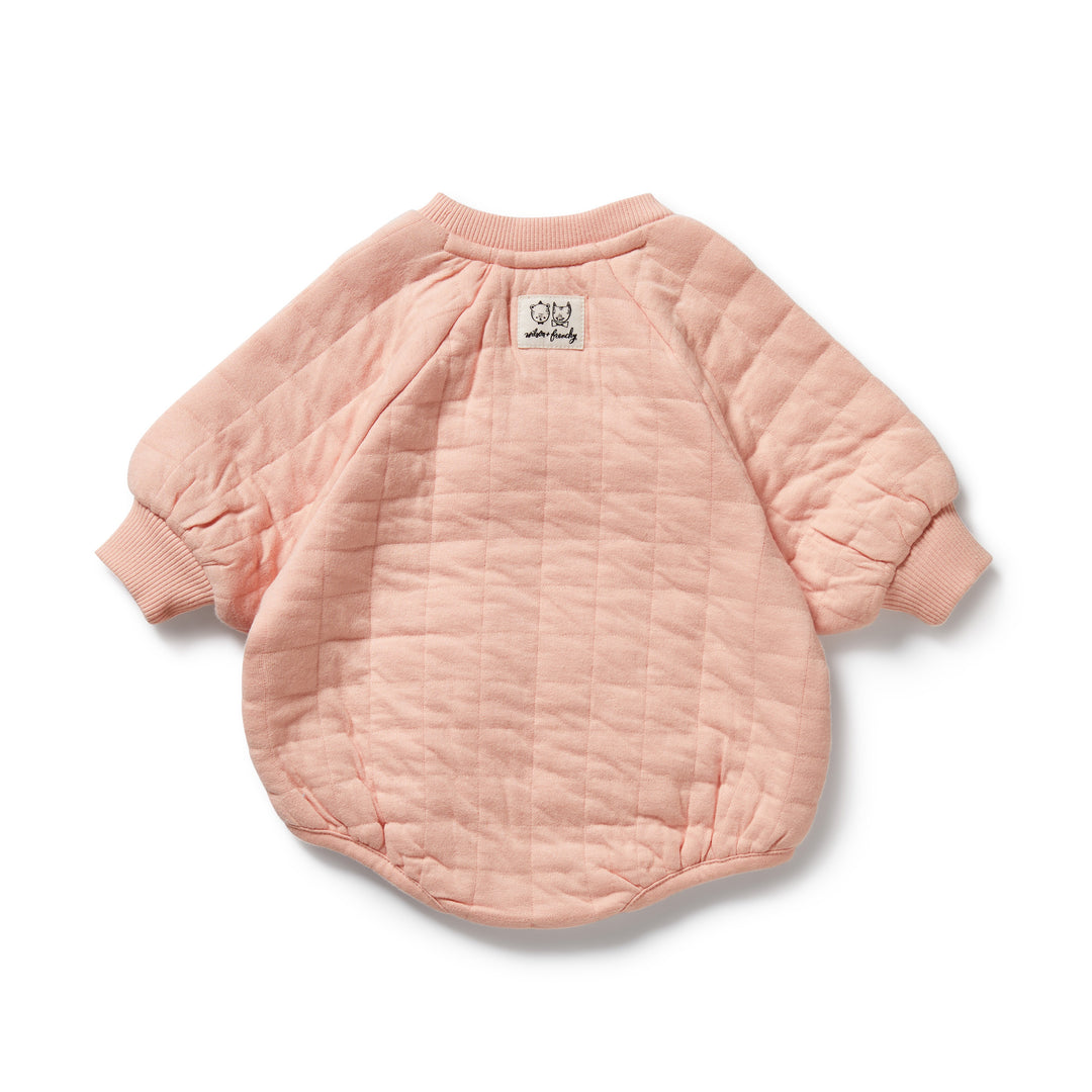 Wilson & Frenchy - Pretty Pink Organic Quilted Bodysuit