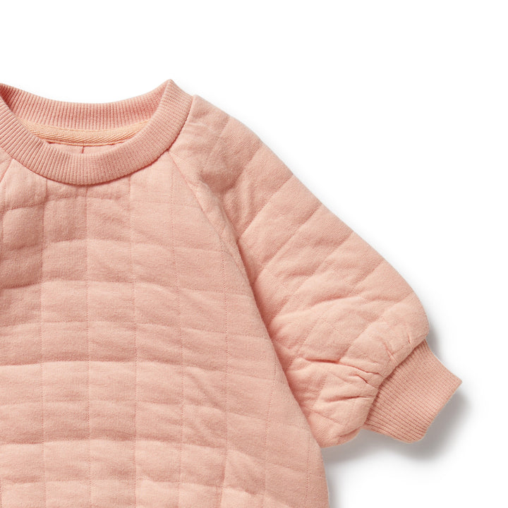 Wilson & Frenchy - Pretty Pink Organic Quilted Bodysuit