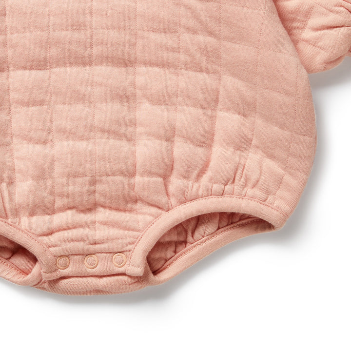 Wilson & Frenchy - Pretty Pink Organic Quilted Bodysuit