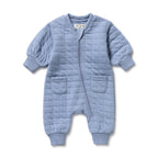 Wilson & Frenchy - Sky Blue Organic Quilted Growsuit