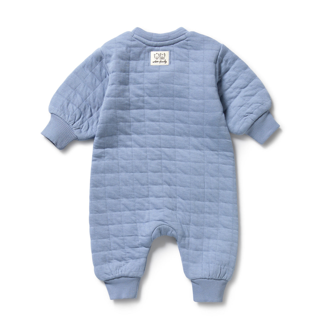 Wilson & Frenchy - Sky Blue Organic Quilted Growsuit