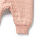 Wilson & Frenchy - Pretty Pink Organic Quilted Growsuit