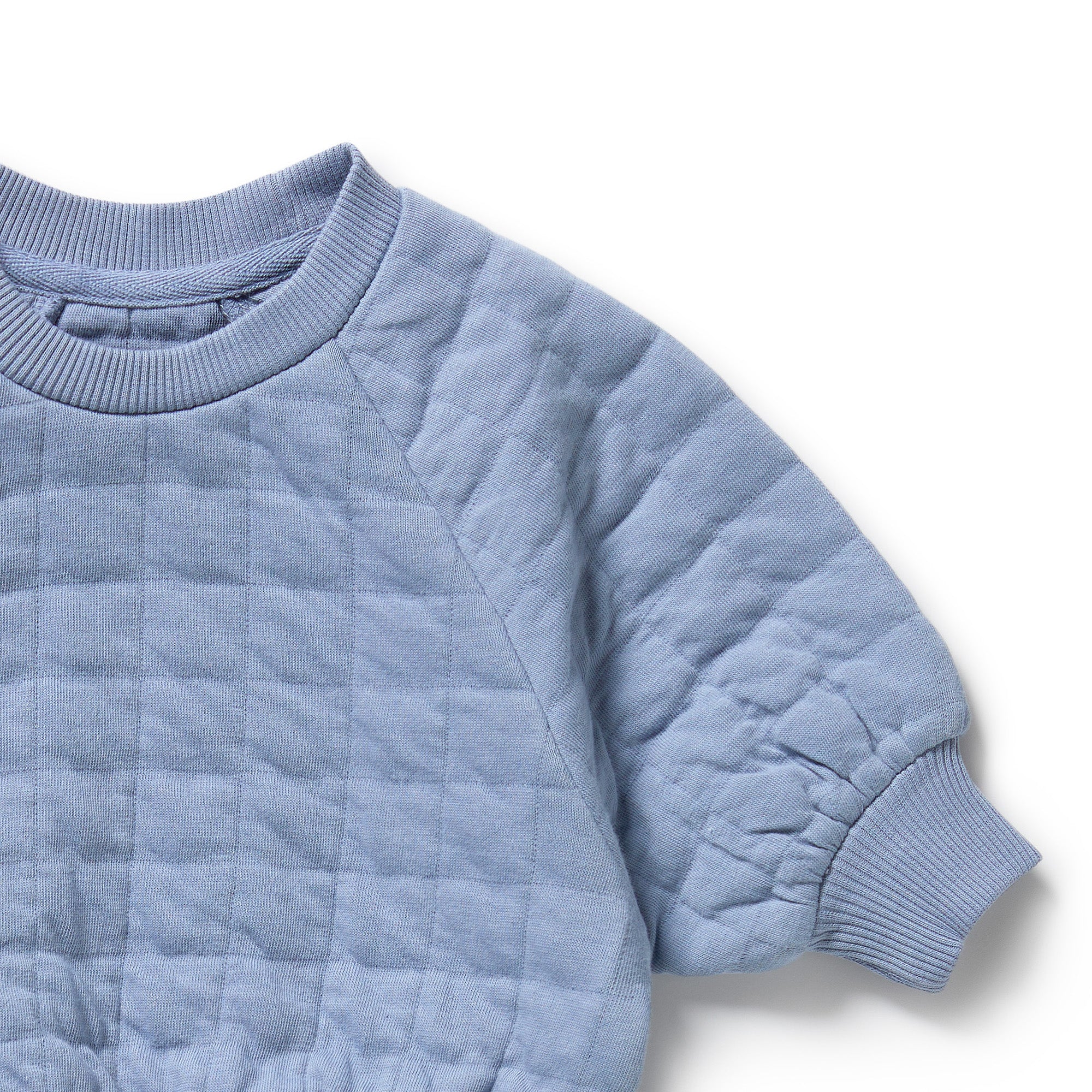 Wilson & Frenchy - Sky Blue Organic Quilted Sweat