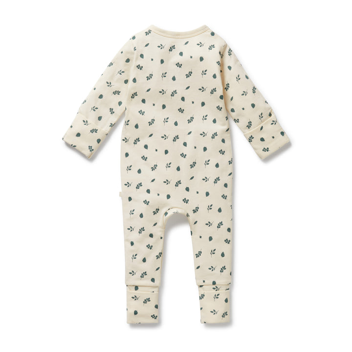 Wilson & Frenchy - Twilight Leaf Organic Zipsuit with Feet