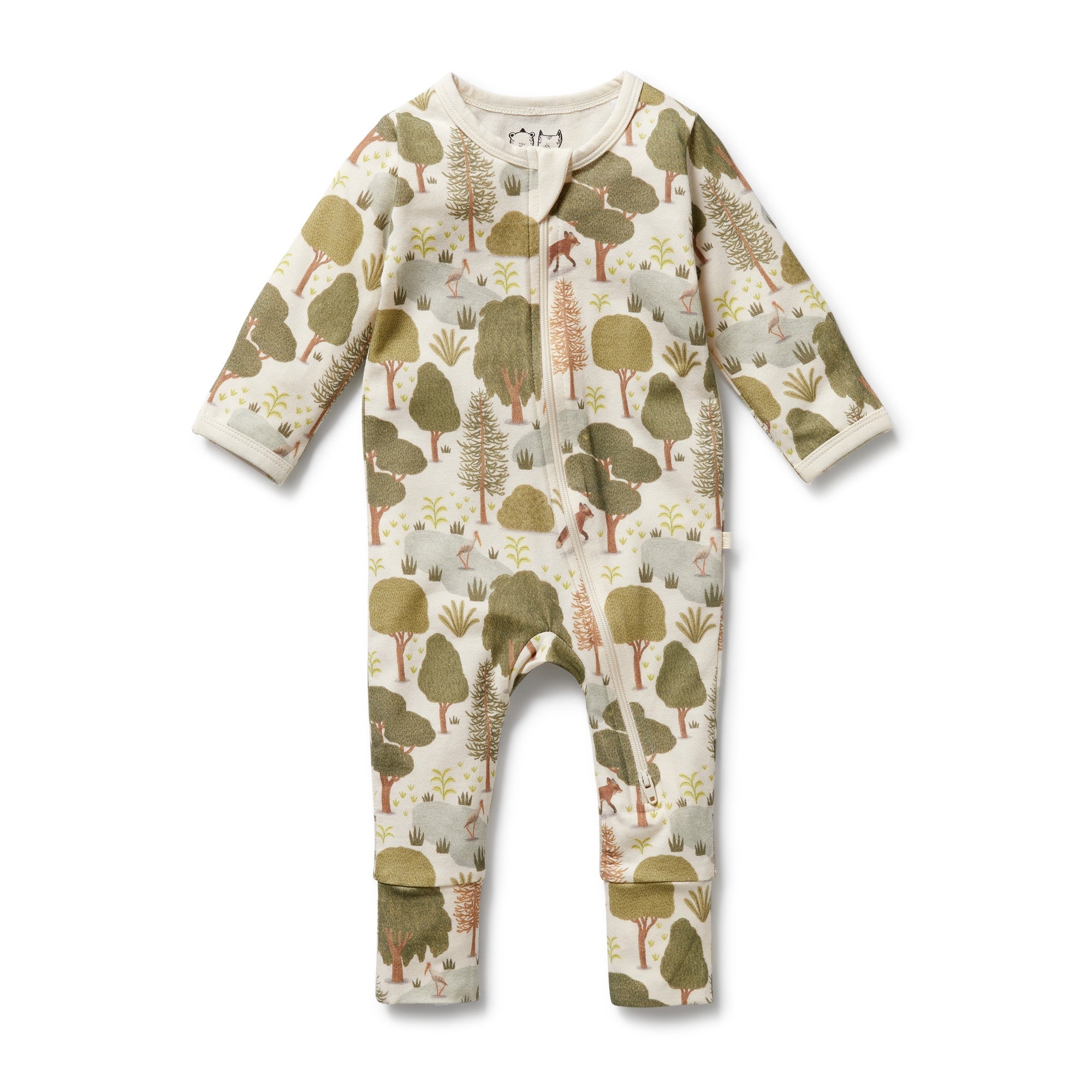 Wilson & Frenchy - Little Trees Organic Zipsuit with Feet