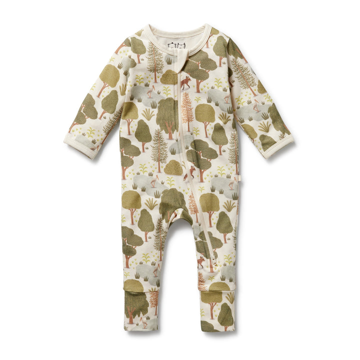 Wilson & Frenchy - Little Trees Organic Zipsuit with Feet