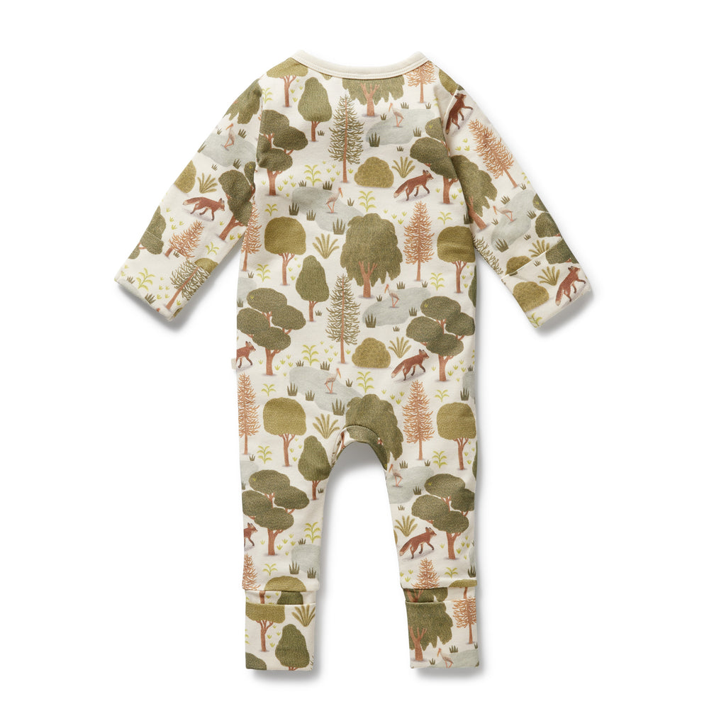 Wilson & Frenchy - Little Trees Organic Zipsuit with Feet