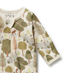 Wilson & Frenchy - Little Trees Organic Zipsuit with Feet