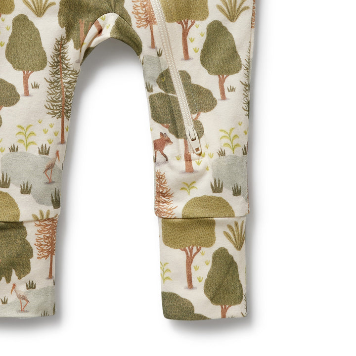 Wilson & Frenchy - Little Trees Organic Zipsuit with Feet