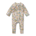 Wilson & Frenchy - Tiny Bloom Organic Zipsuit with Feet