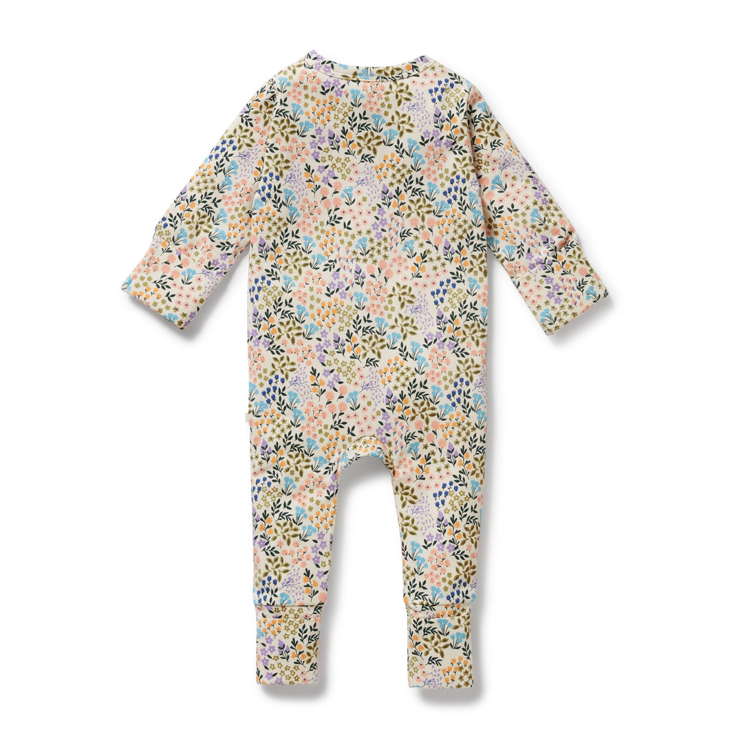 Wilson & Frenchy - Tiny Bloom Organic Zipsuit with Feet