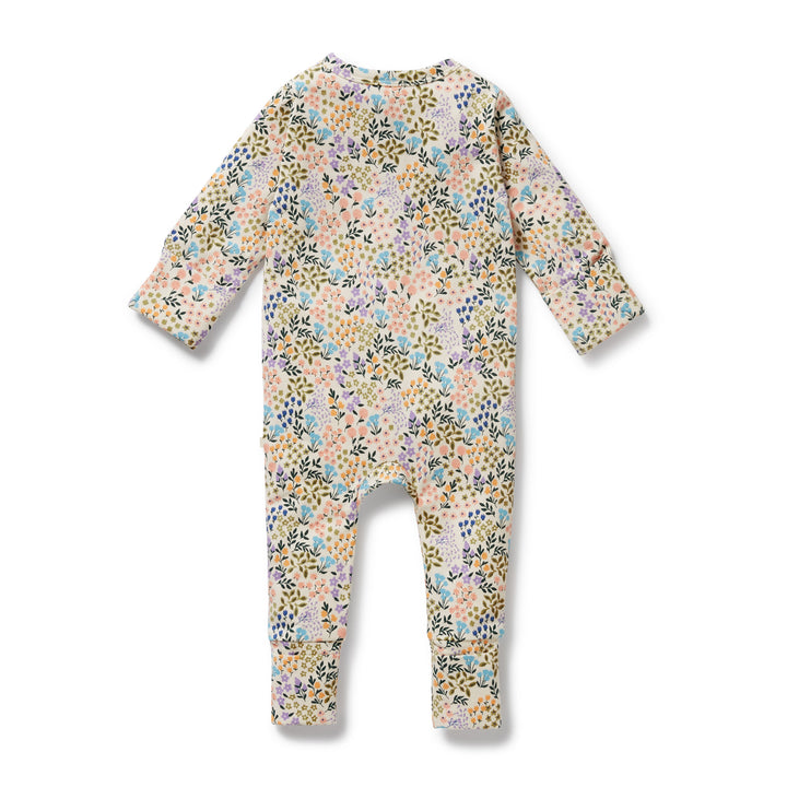 Wilson & Frenchy - Tiny Bloom Organic Zipsuit with Feet