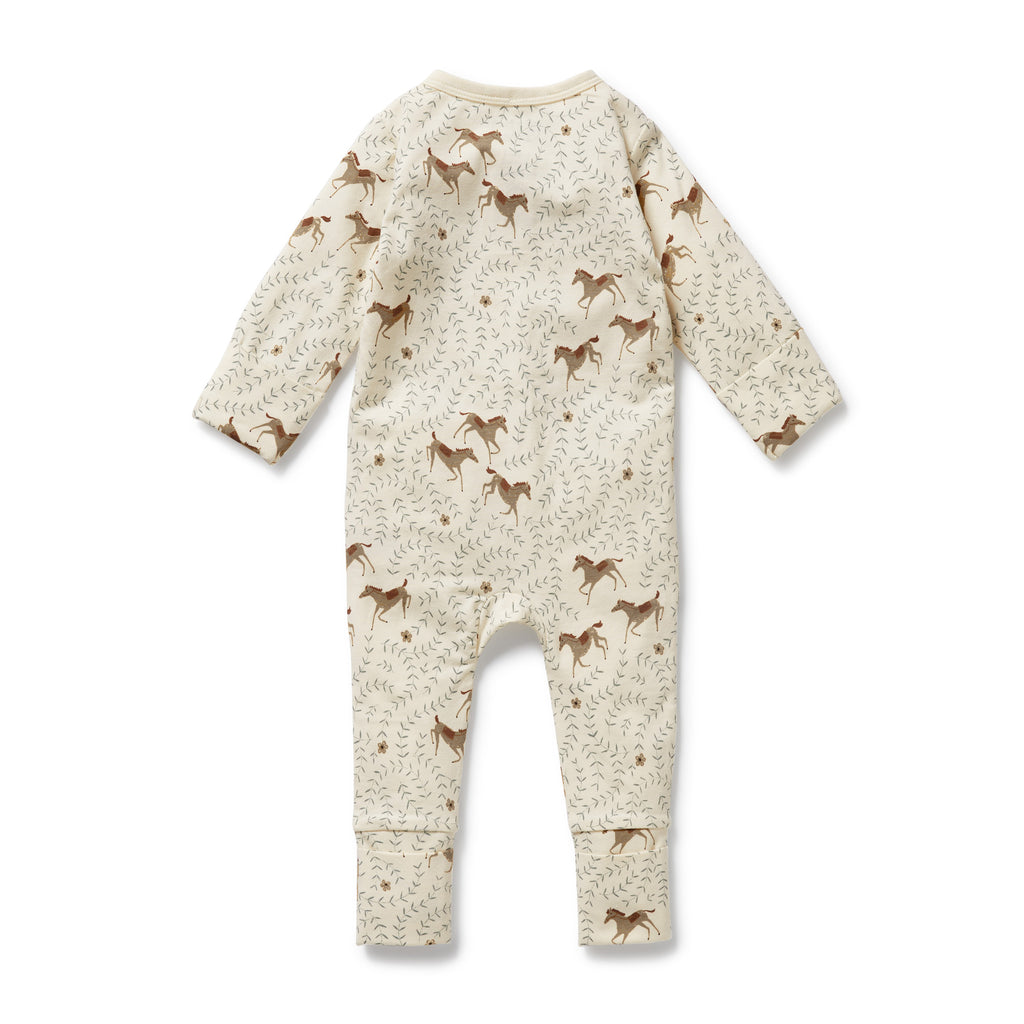 Wilson & Frenchy - Trixie Horse Organic Zipsuit with Feet
