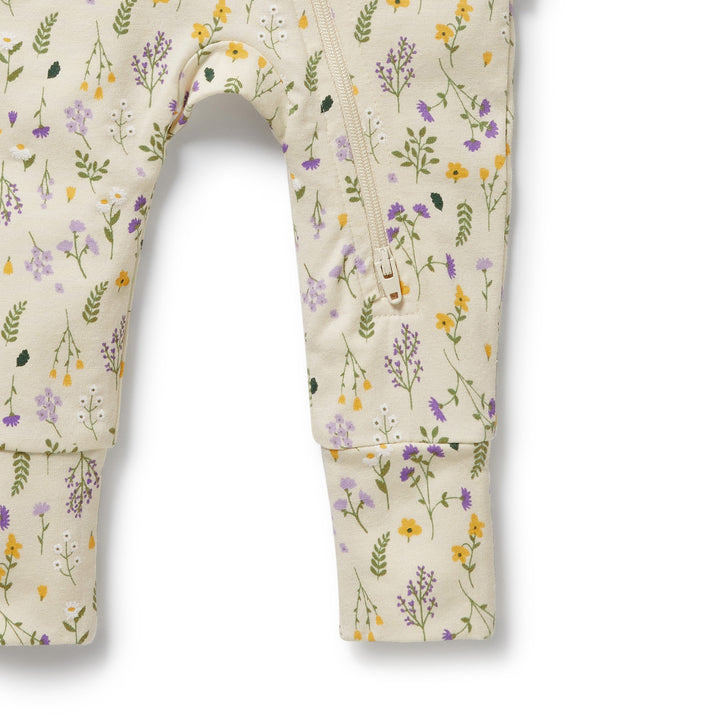 Wilson & Frenchy - Bella Floral Organic Zipsuit with Feet