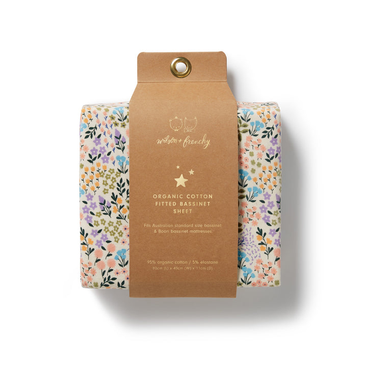 Wilson & Frenchy - Tiny Bloom Organic Bassinet Sheet