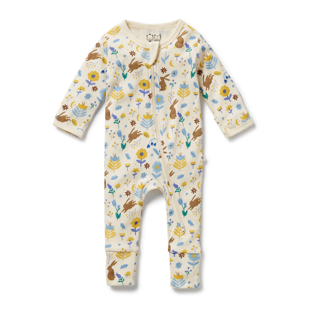 Wilson & Frenchy - Daisy Mae Organic Zipsuit With Feet