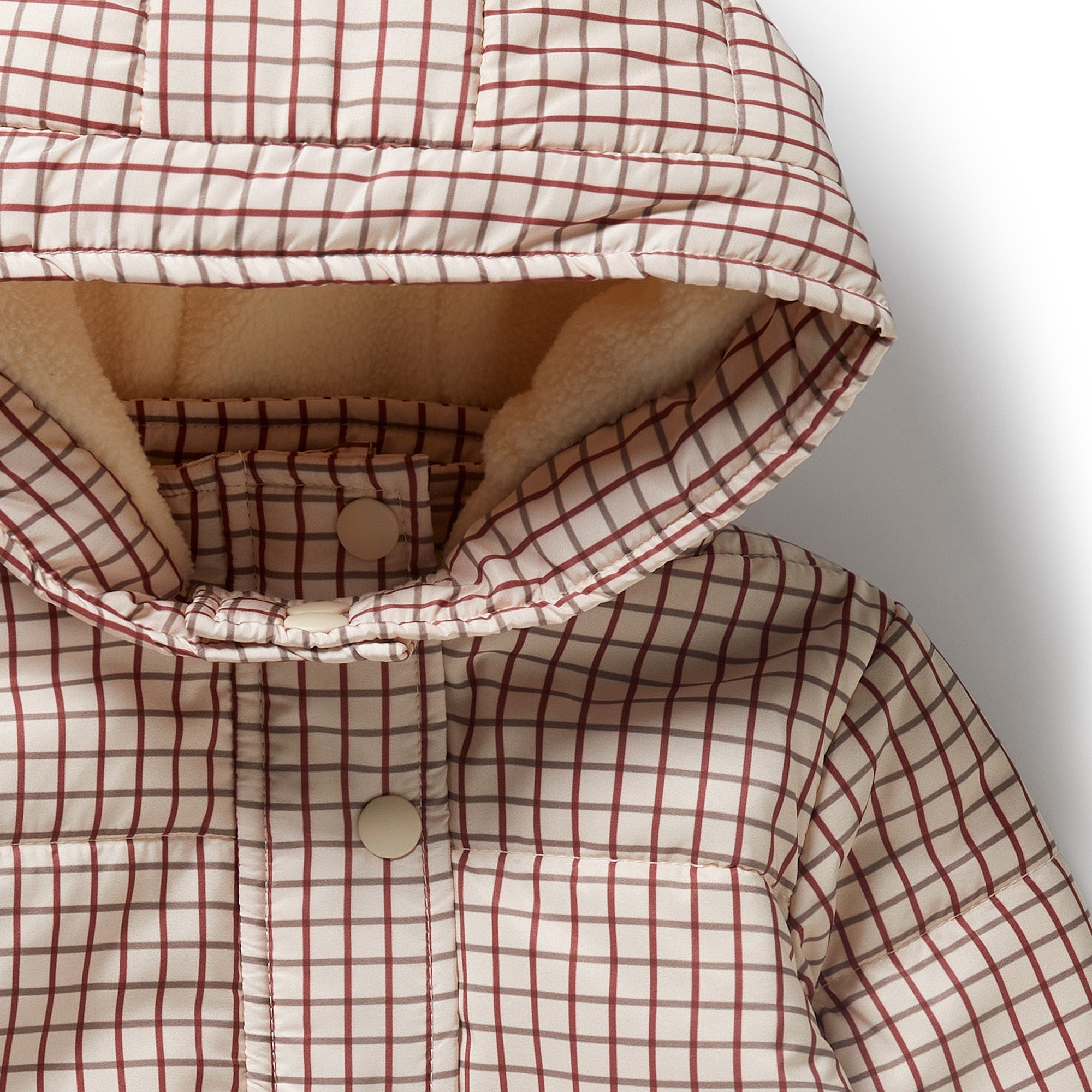 Amber Check Puffer Jacket