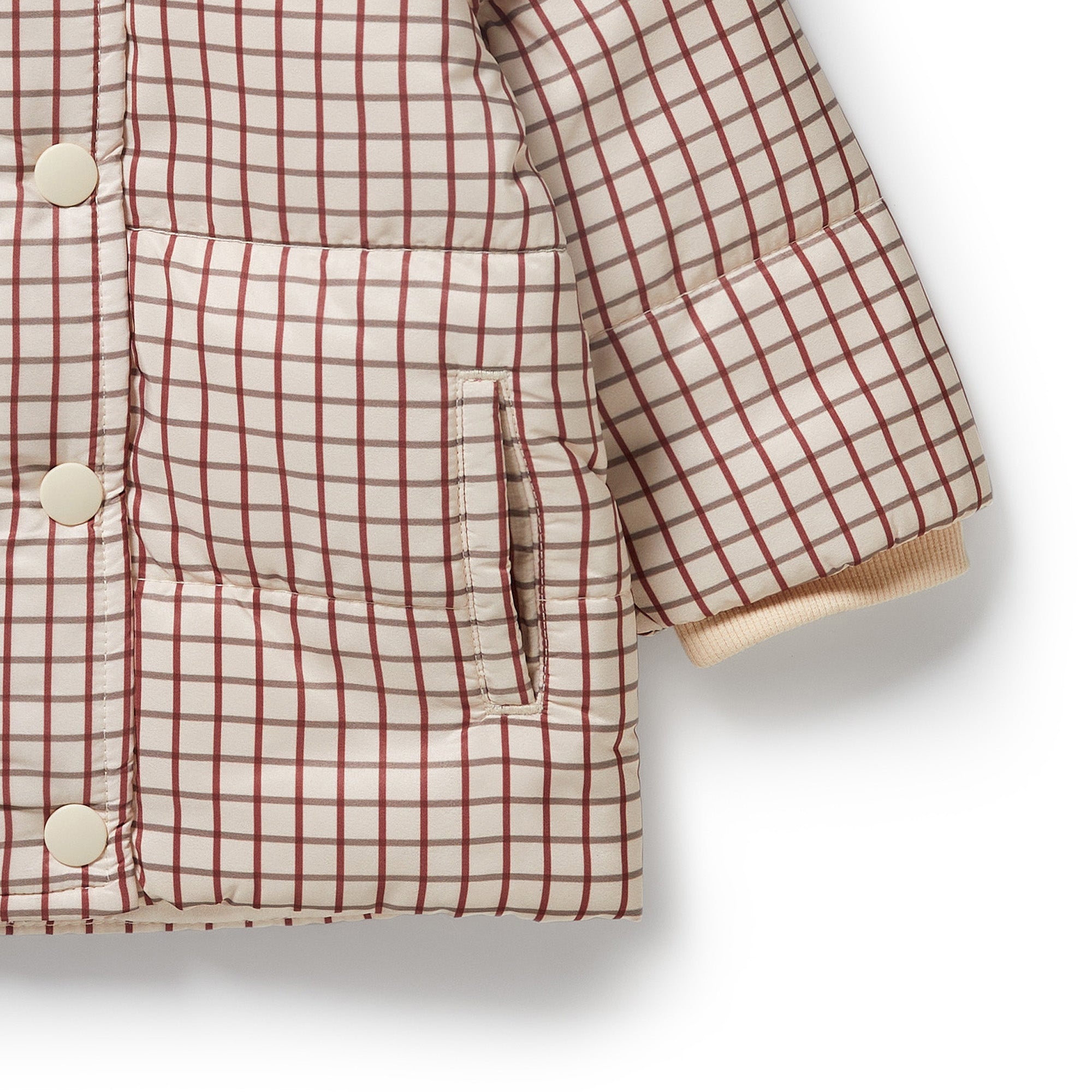 Amber Check Puffer Jacket