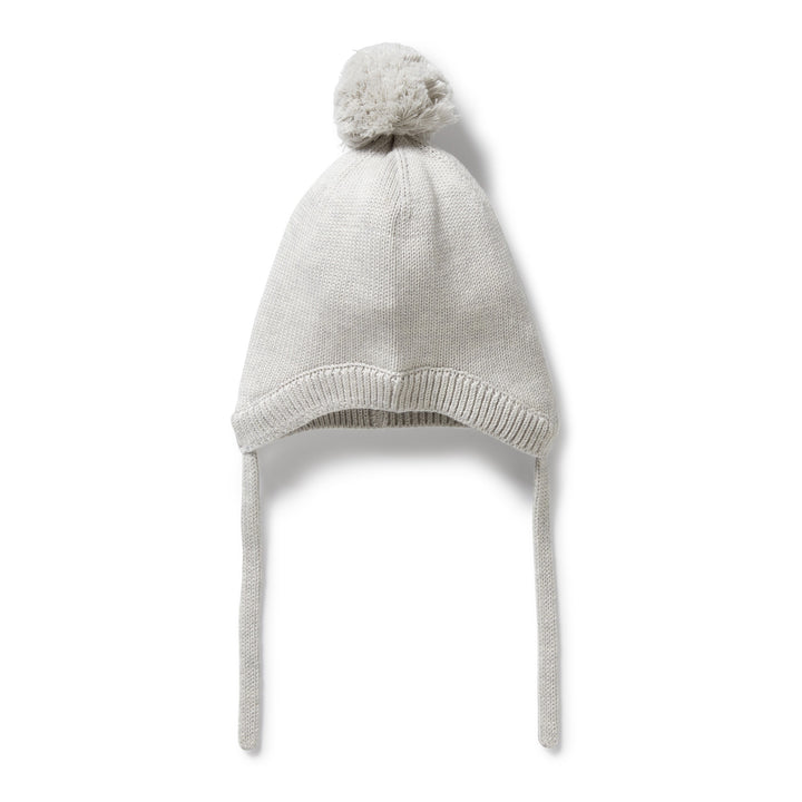 Wilson & Frenchy - Grey Melange Organic Knitted Bonnet