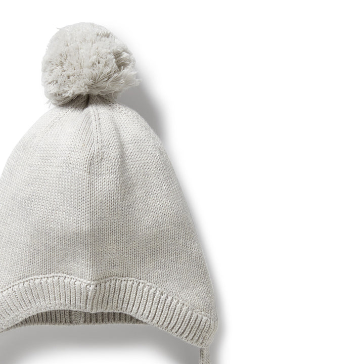 Wilson & Frenchy - Grey Melange Organic Knitted Bonnet