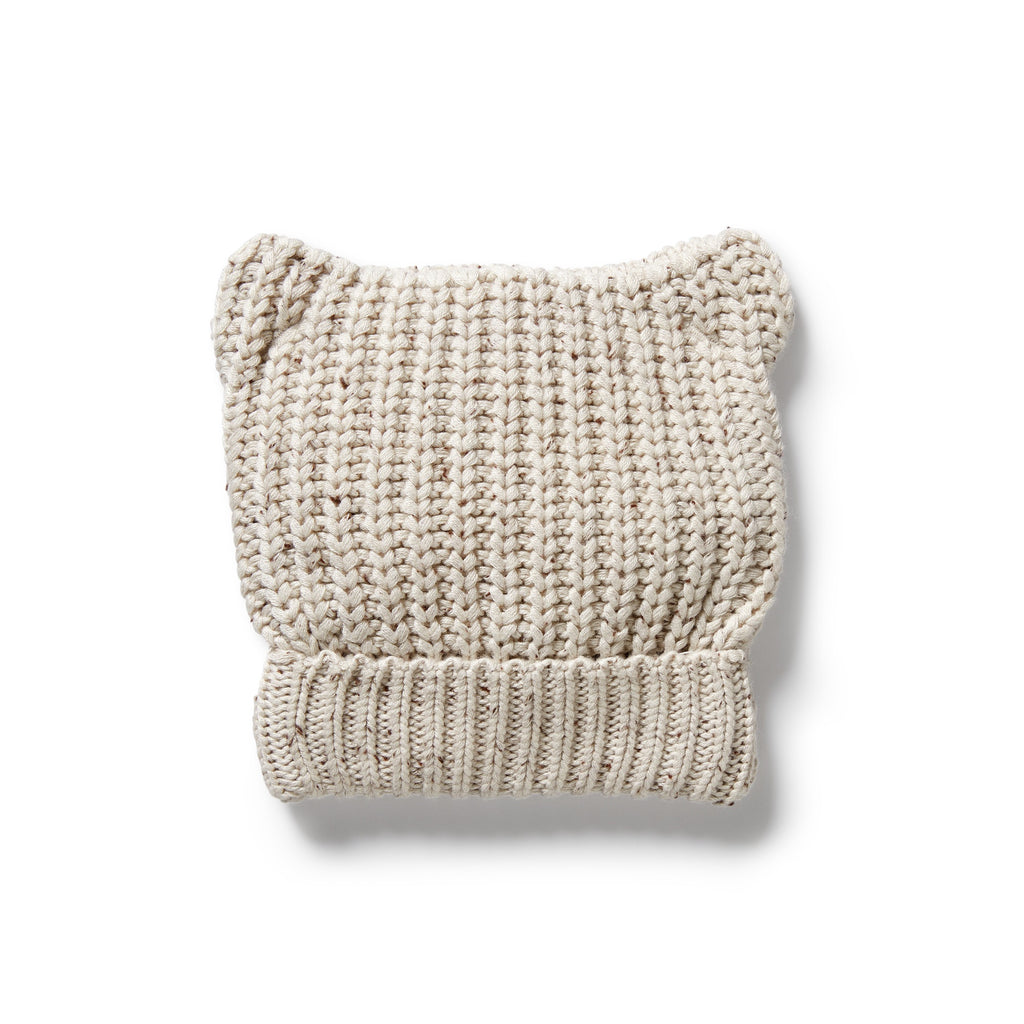 Wilson & Frenchy - Cookie and Cream Organic Knitted Bear Hat