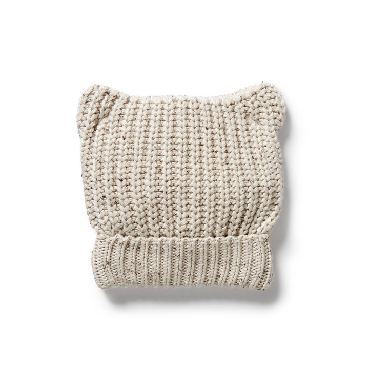 Wilson & Frenchy - Cookie and Cream Organic Knitted Bear Hat