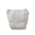 Grey Melange Organic Knitted Bear Hat