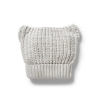Wilson & Frenchy - Grey Melange Organic Knitted Bear Hat