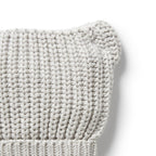 Wilson & Frenchy - Grey Melange Organic Knitted Bear Hat