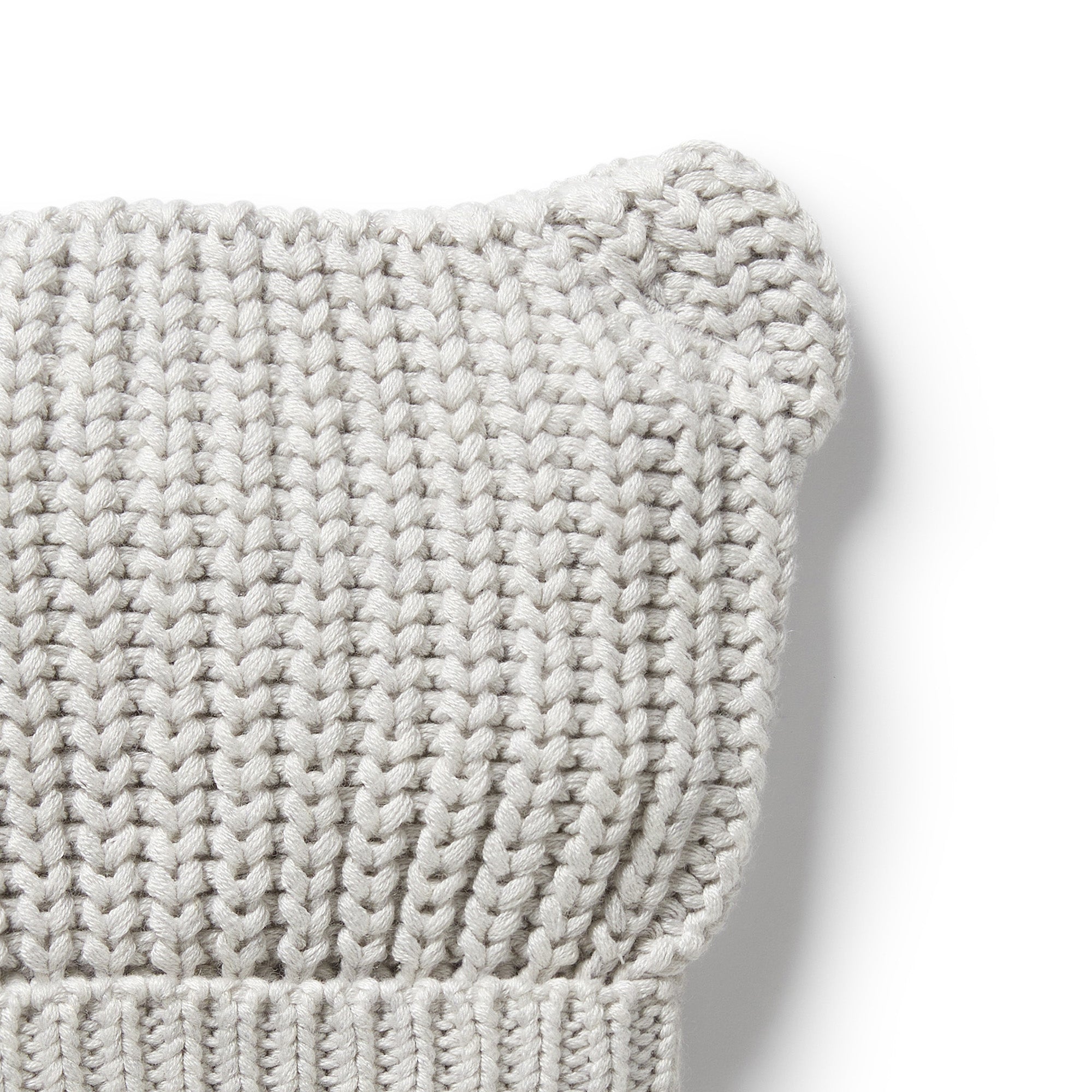 Wilson & Frenchy - Grey Melange Organic Knitted Bear Hat