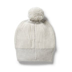 Wilson & Frenchy - Grey Melange and Oatmeal Organic Knitted Ribbed Hat