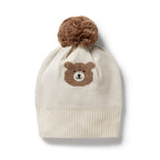 Organic Knitted Jacquard Hat - Beary Cute