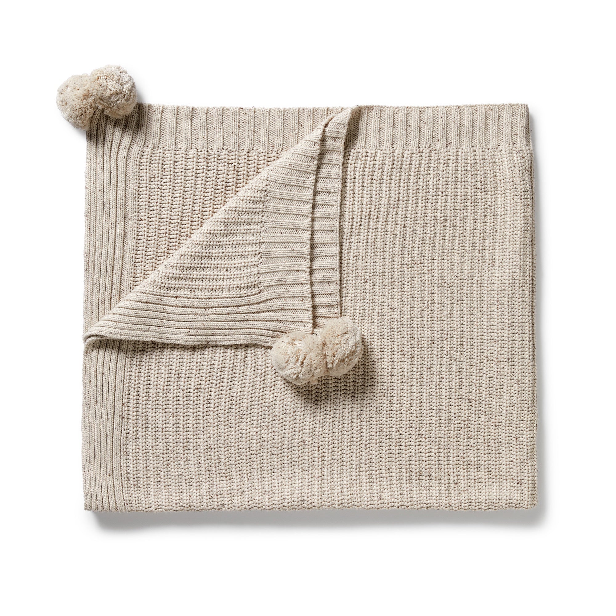 Wilson & Frenchy - Cookie and Cream Organic Knitted Blanket