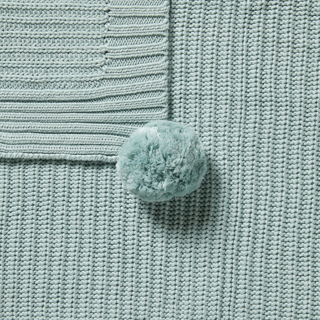 Wilson & Frenchy - Duck Egg Organic Knitted Blanket
