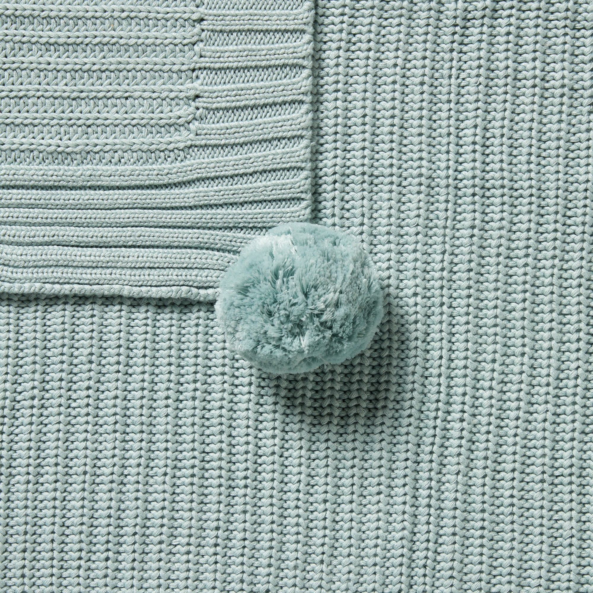 Wilson & Frenchy - Duck Egg Organic Knitted Blanket