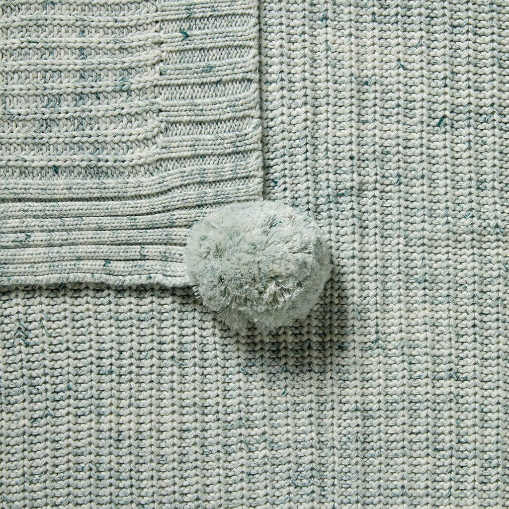 Wilson & Frenchy - Moss Speckle Organic Knitted Blanket