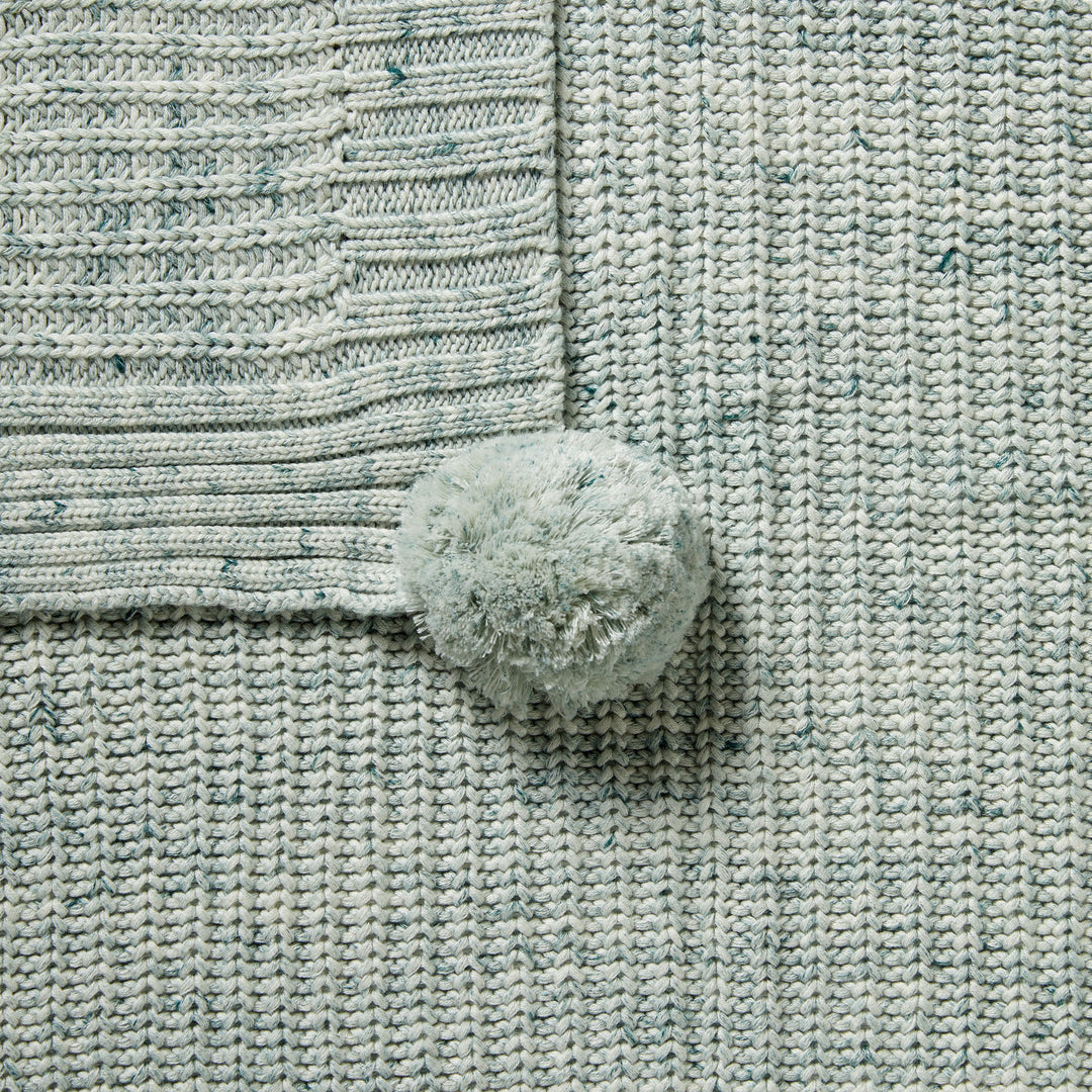 Wilson & Frenchy - Moss Speckle Organic Knitted Blanket